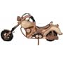 Groovystuff Small Light Teak Wood Motorcycle - 12 x 4 x 7