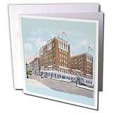 Sandy Mertens Wisconsin - Hotel Racine (Vintage) - Greeting Cards-12 Greeting Cards with envelopes