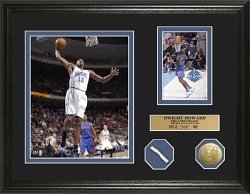 Dwight Howard 2008 NBA ALL STAR GAME USED NET AND GOLD COIN PHOTO MINT