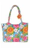 Hibiscus Canvas Shoulder Tote - Plus Size Swimwear Plus Size Swimsuits