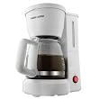 Black & Decker DCM600W 5-Cup Drip Coffeemaker with Glass Carafe, White