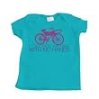 Pink Bicycle Design Girl's Infant T-Shirt (Turquoise Blue) - 18 Months