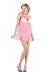 2 PC. Underwired satin trim chemise with embroidered flocked hearts, and matching G-string. image 2