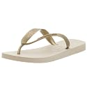 Havaianas Toddler/Little Kid Metallic Flip Flop,Beige Golden,29-30 BR (US Little Kid 13 M)