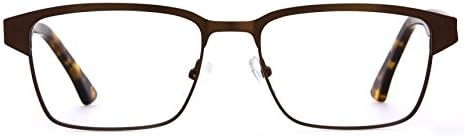 Ozeal Men's Prescription Clear Lens Hazel Brown / Tortoiseshell Glasses