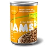 Iams Puppy Savory Dinner with Tender Chicken and Rice Canned Food (12/13.2-oz - ''Pop-Top'' cans)