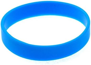 CharBenzi 6pcs Blank Silicone Wristbands Rubber Bracelets (aqua)
