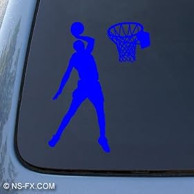 BASKETBALL - Hoops Sport - Car, Truck, Notebook, Vinyl Decal Sticker #1207 | Vinyl Color: Blue