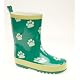 Paw printed kids wellington - green