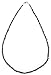 14k Yellow Gold Black Diamond Chip Necklace, 17"
