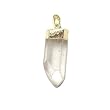Quartz Crystal Pendant on Gold Mount with Corded Necklace