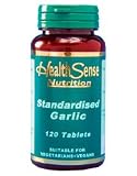 Health Sense Nutrition Standardised Garlic 120 tabs
