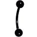 Black Anodized Titanium Ball Eyebrow Ring