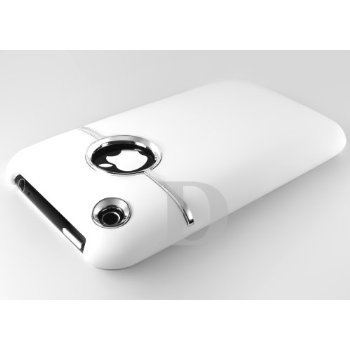 CASE2CASE 88 WHITE iPhone 3 3G 3GS hard case with chrome molding