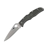 Spyderco Endura4 Lightweight FRN Flat Ground PlainEdge Knife (Gray)