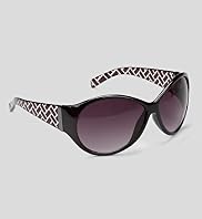 Weave Print Oval Sunglasses