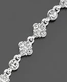 Givenchy Silvertone Crystal Cluster Bracelet