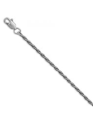 MMA Silver - 24 inch Oxidized Curb Rope Chain