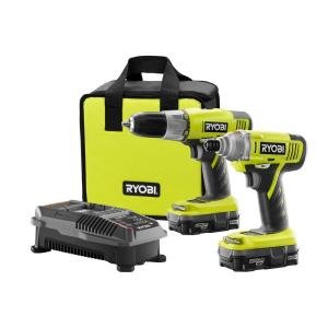 Factory Reconditioned Ryobi 2-Piece 18-Volt Drill and Impact Combo Kit