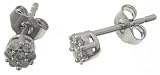 9ct White Gold Ladies' 10pt Diamond Earrings