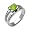 7MM 1.25 CT Peridot Ring In Sterling Silver In Size 9 (Available in Sizes 6 - 9)