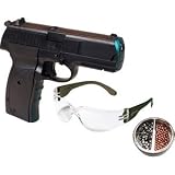 Crosman 1088 8-Shot Semi Automatic Air Pistol with Shooting Glasses and Ammo