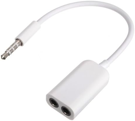 3.5mm 1 to 2 Jack Audio Splitter Cable for iPad iPhone 4 4G 4S 4GS 3G.