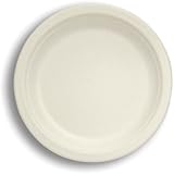 Stalkmarket 100% Compostable Sugar Cane Fiber Plate, 9-Inch, 500-Count Case