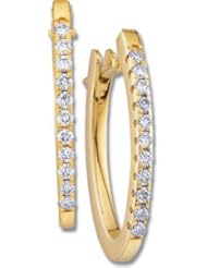 Pair 1/3 CT TW 14K Yellow Gold Diamond Earring