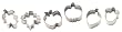 Wilton Harvest 6 Piece Mini Metal Cookie Cutter Set