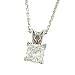 .71cttw Princess Diamond Solitaire w/Chain Egl F-G/si2