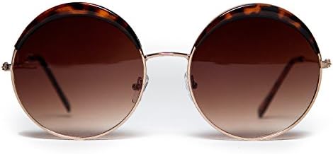 Saint Noir - Ultra Premium Womens Oliver Peoples Inspired Gold Metal Frame Sunglasses 100% UV Protection