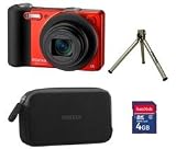 31jJF9KN8YL. SL160  PENTAX RZ10   rot + Etui Neopren + Speicherkarte SD 4 GB + Stativ