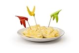 Qualy Hummingbird Party Fork Toothpick Holder Set
