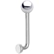 14 Gauge 5mm Steel Ball Vertical Hood Piercing - 3/8" 2.5mm Rise