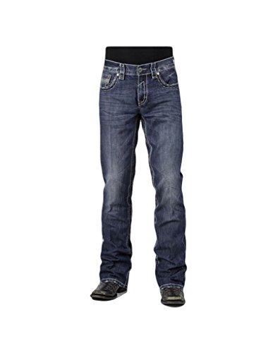 Stetson Men's Rocker Fit Flap Pocket Jeans Big And Tall - 11-004-1014-4015 Bu_X