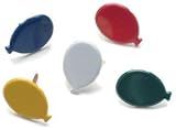 Painted Metal Paper Fasteners, 50/Pkg: Assorted Primary