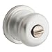 Kwikset Hancock Bed/Bath Knob in Polished Chrome