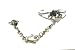 Slave Bracelet with Double Hearts, and Turquoise Inlay