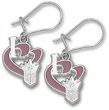 Sacramento Kings 3/4" "I Heart Logo" Enamel Dangle Earrings - Sterling Silver Jewelry