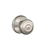 Schlage F40GEO619 Georgian Privacy Knob, Satin Nickel