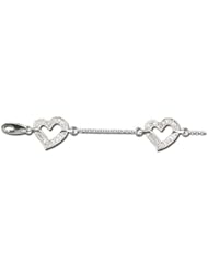 14K White Gold 0.28ct Heart that Matters Invisible set Diamond Link Bracelet