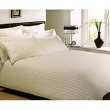 Satin Stripe Duvet Cover Set, 220 Tread Count, Double Bed