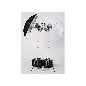 JTL DL-360 Versalight Umbrella Kit with 2 D-180, 180ws Monolights, Light Stands, Silver & White Umbrellas and Carry Case