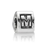 Pandora Damen-Bead  Sterling-Silber 925 Buchstabenelement "M" KASI 79323-M