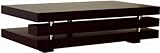 IMAGE OF Slat Wenge Oak Veneer Coffee Table