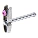 925 Sterling Silver Pink Rhinestone Design Nose Bone