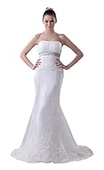 Strapless Charmeuse/Organza/Silk Lace Backless  Evening Dress  With Ruffles