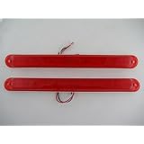 (2) 15 Red LED Truck Trailer RV Bus Brake Stop Turn Tail Lights 