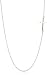 Mizuki Silver with Gold Accent Side Cross Necklace
